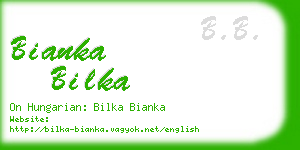 bianka bilka business card